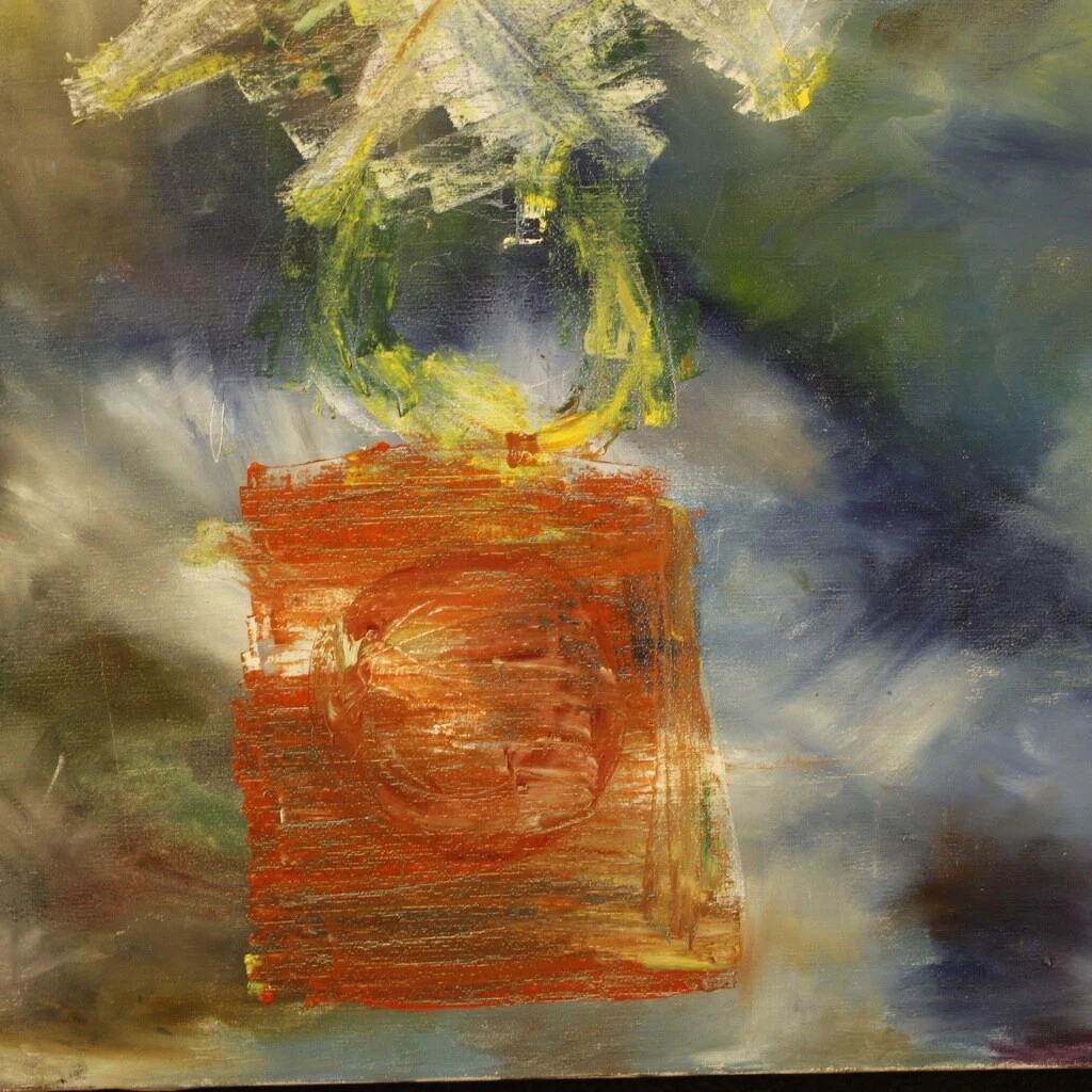 Cuadro holandés moderno abstracto técnica mixtas lienzo marco pintura 900