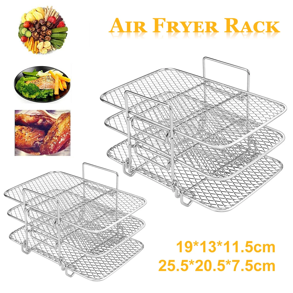 Air Fryer Rack for Ninja Multi-Layer Double Basket Home Air Fryer  Accessories US