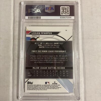 2023 Finest Green Refractor Logan O'Hoppe ROOKIE 18/99 PSA 10 DRPS