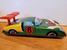 VERY NICE VINTAGE 1960's YONEZAWA TIN LITHO FRICTION 6 LOTUS-FIRESTONE RACE CAR