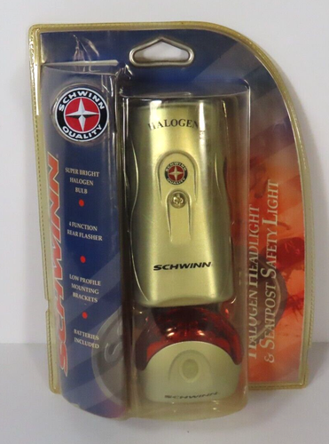 NIP Schwinn Halogen Headlight Seatpost Safety Light 4 Function Flasher 2005 Vtg