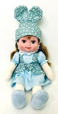 1 Ct UNeeda Doll Co Adorable 16" Baby Girl Doll In Removable Dress & Bunny Hat