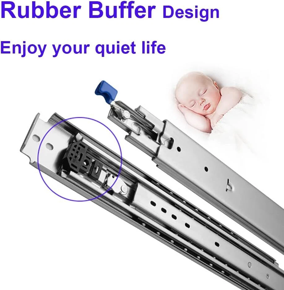 2x Locking Drawer Slides 125KG / 240KG Heavy Duty Runners Trailer Draw Slide AU - image 4 of 4