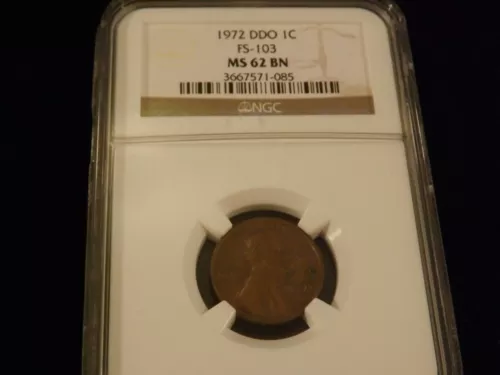 1972   1C       DDO               NGC    MS 62 BN