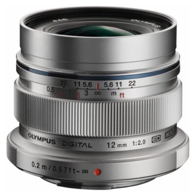 Olympus M.Zuiko Digital ED 12mm 12 mm 2,0 2.0 silber