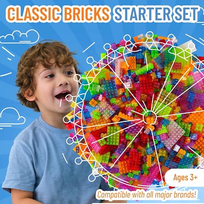 Strictly Briks compatible Major Brick Brand Building Block Clear Color 1008 Pcs!