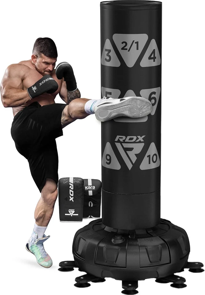 Saco de Boxeo Independiente RDX para Hombres, Mujeres, MMA Saco de Pedestal Pesado con Guantes Foto 3 de 4