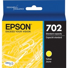 Genuine Epson 702 Yellow DuraBrite Ultra Ink Cartridge WF-3720
