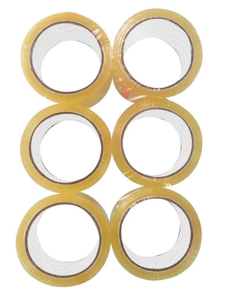 Cinta de sellado de cartón de embalaje marrón transparente 48 mm x 66 m 1 6 12 36  - Imagen 4 de 4