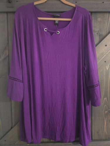 2X 22/24 Any Wear By Catherine’s Women’s Purple tunic shirt NWT