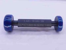 NEW 1 5/8 16 UN 2B THREAD PLUG GAGE 1.625 GO NO GO P.D.'S = 1.5844 & 1.5912