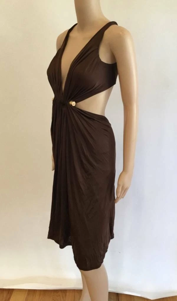 DSQUARED2 ABITO SEXY RITAGLIATO CON LATI E RETRO APERTO TAGLIA SMALL