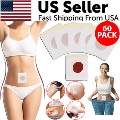 60PCS Slim Patch Weight Loss Slimming Diets Pads Detox Burn Fat Adhesive US