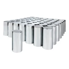 (60) 33mm x 4 1/4" Chrome Plastic Cylinder Nut Cover - Thread-On United Pacific 