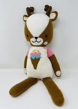 Cuddle and Kind - Willow - Deer- 20   - Handmade Knit Plush - Pristine Condition