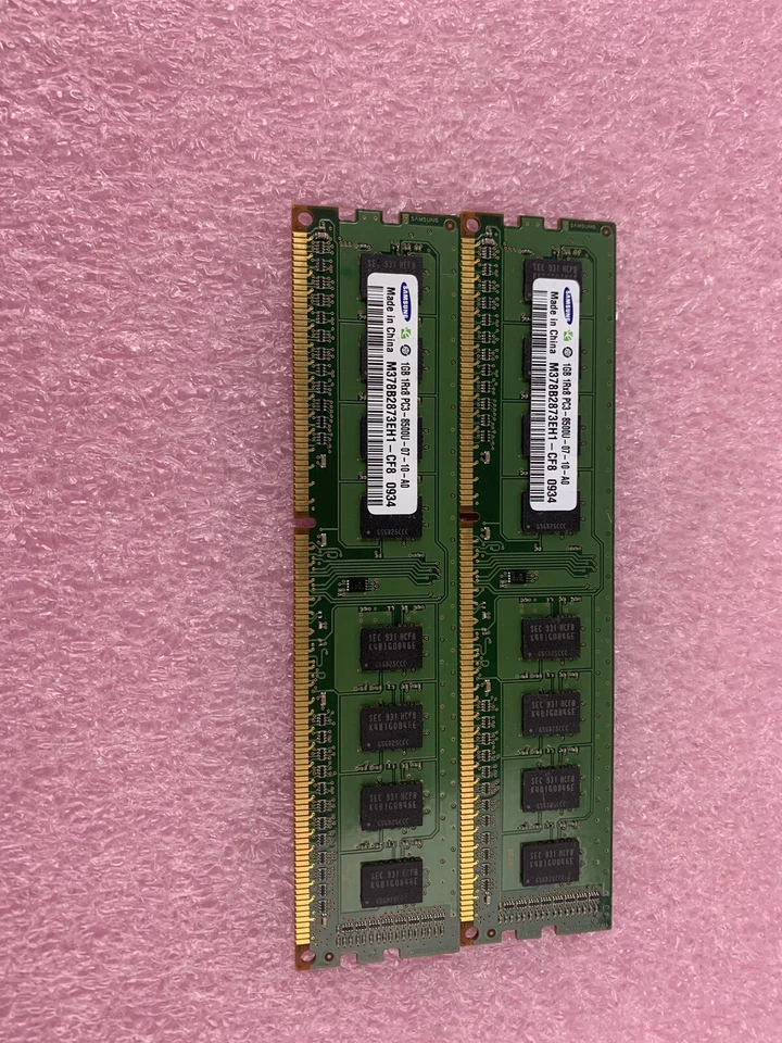 Lot( 2 ) 1GB Samsung M378B2873EH1-CF8 PC3-8500 DDR3-1066 Desktop RAM Memory - Image 2 of 4