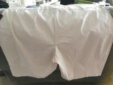 Attyre New York Woman's Plus Size 20W Tan W/White Mini Stripes Shorts NWT