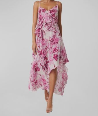 knee length dresses for ladies GRETA MIDI DRESS - WINE main image 0