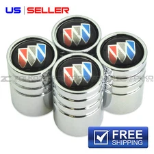 BUICK VALVE STEM CAPS WHEEL TIRE CHROME - US SELLER VE49