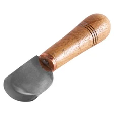 Leather Working Knife. Rounded Leather Tool with Sharp Edge - by Stamesky.