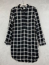 NEW Old Navy Black Shirt Dress Size XS Plaid