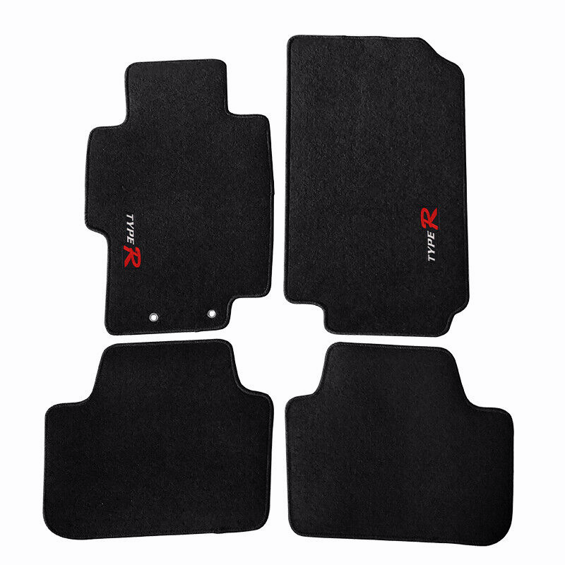 Fits 0408 Acura TSX Black Nylon Floor Mats Carpets Front & Rear w/ Type R eBay