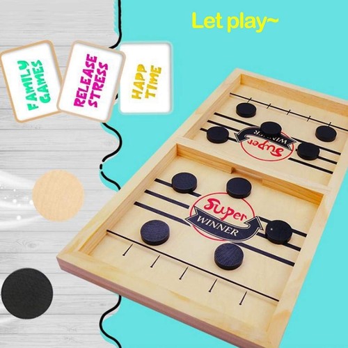 Juego de disco honda de madera - Juego de mesa familiar rápido y divertido para niños y adultos - Imagen 5 de 11
