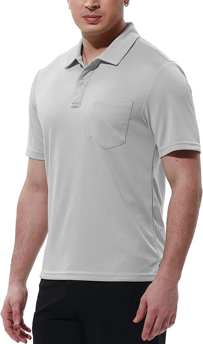 White polo shirt with cheap pocket