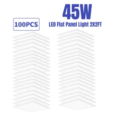 2X2FT LED Flat Panel 45W Dimmable Drop Ceiling Light 5800LM 24x24 Ceiling Lights
