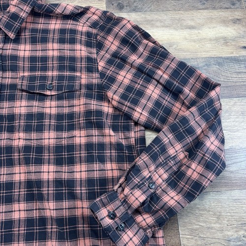 Patagonia Men’s Medium Worn Wear Orange Black Lightweight Fjord Flannel Shirt - Picture 5 of 13