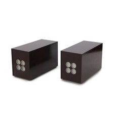 Coppia di mobili contenitori con bar e stereo giradischi, anni ’60, storage unit