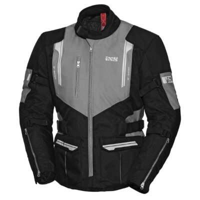 IXS Tour Jacket-ST Textile Motorcycle Mens Waterproof  Black Grey