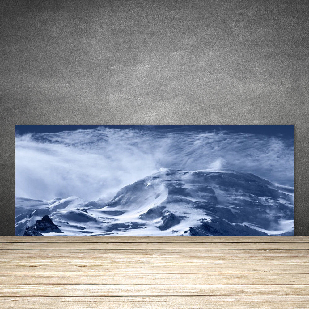 Crédence de cuisine en verre trempé anti-projections de graisse 125x50 cm montagnes