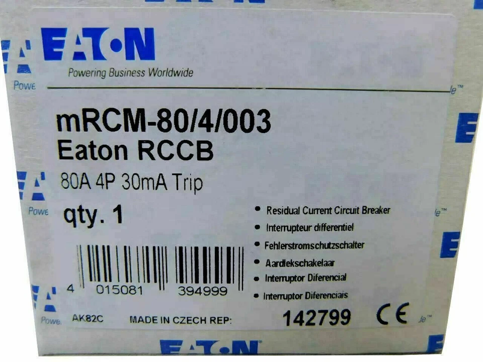 Eaton mRCM-80/4/003 Residual Current Device 80A type AC 4-Pole 3-Pole 2-Pole - Image 3 of 3