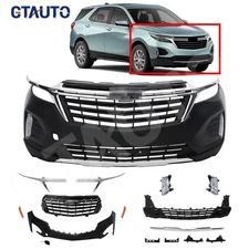 For 2022-2024 Chevy Equinox Front Bumper Grille Set Chrome OE Style w/Fog Light