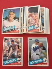 1985 Topps Los Angeles Dodgers Team Set With Traded 31 Cards Orel Hershiser RC