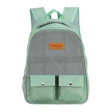 Cat Backpack Carrier Foldable Ventilated Mesh Pet Hiking Backpack Green