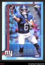 2025 Topps Chrome Prism Refractors #306 Jaxson Dart RC ROOKIE NEW YORK GIANTS