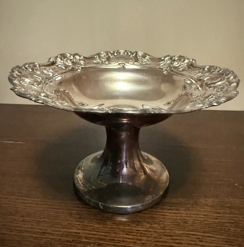 Silver Plated Bowl Candy Nut Mint Serving Dish