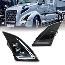 LED Headlight For 2018-2024 Volvo VNL 300 400 740 760 860 VNR 400 640 Head Lamps