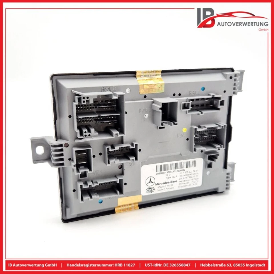 Steuergerät Bordnetzsteuergerät A2059007437 MERCEDES C-KLASSE C220 D S205 HELLA - Image 2 of 4