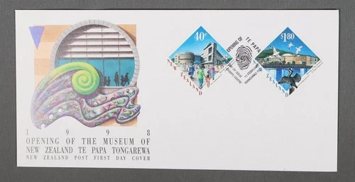 MayfairStamps New Zealand FDC 1998 Museum of New Zealand Opening Dual First Day
