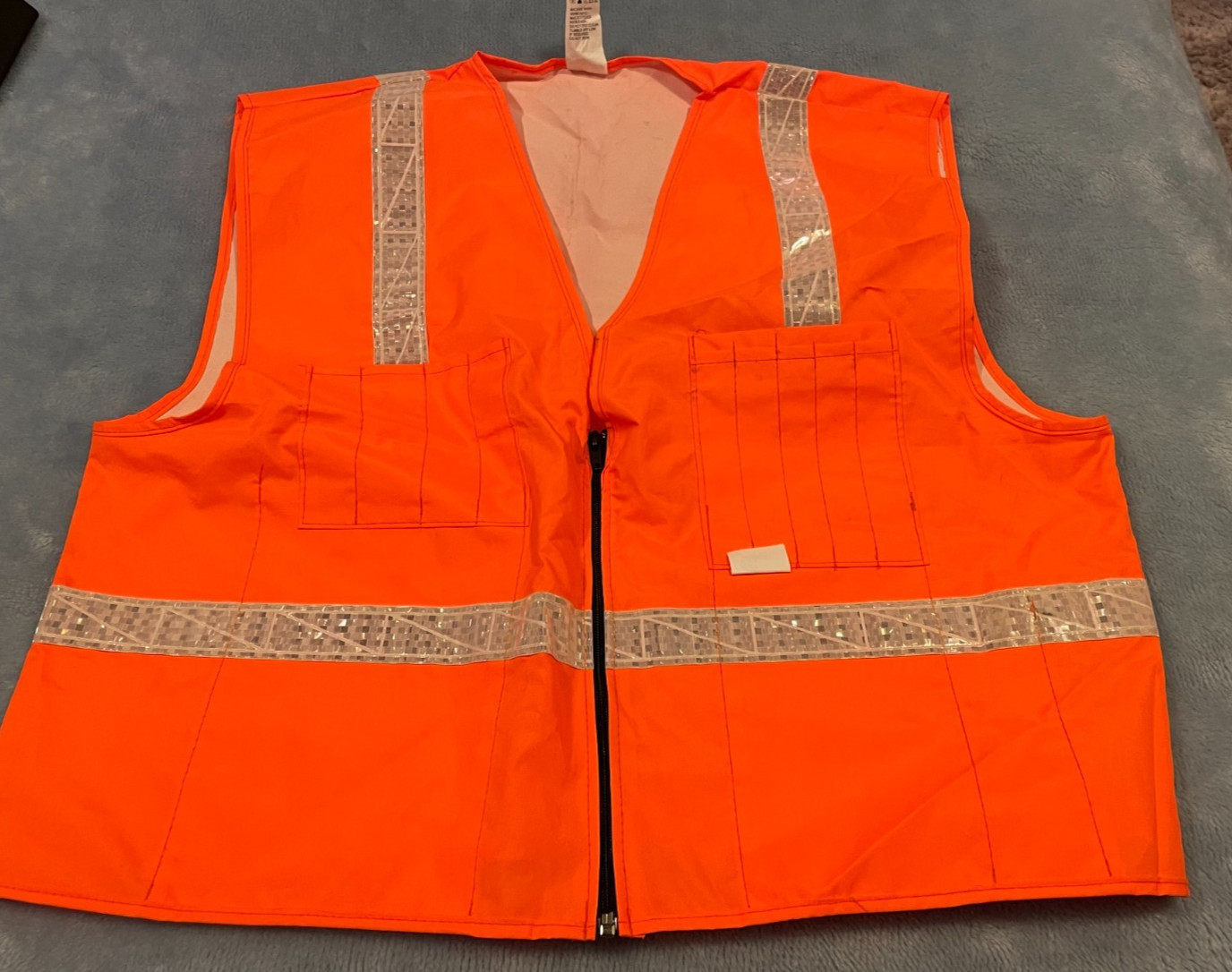 SMC High Visibility Orange Safety Vest Reflective w/Pockets ANSI-107-1999
