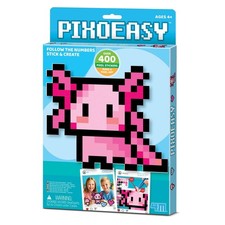 4M Pixoeasy Axolotl - Pixel Art Kit, Craft Kits for Kids, Arts & Crafts Gifts