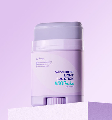 ISNTREE Onion Fresh Light Sun Stick 22g SPF50 PA++++ UV Protection K-Beauty