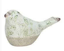 BIRD Rustic Vintage Effect Ceramic Home Kitchen Decor Ornament H9.5cm L15cm