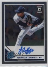 2019 Panini Donruss Optic Rated Rookie Signatures Jonathan Loaisiga Auto s1i