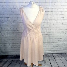 Women’s Dusty Pink Linen Summer Dress Size Medium (UK 8-10) Collezione Gaia