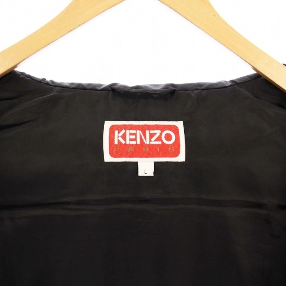 Kenzo Gilet Imbottito Piumino Gilet Esterno Felpa con Cappuccio L Nero FD65OU0019NI KH AA Usato4