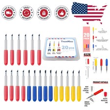 Professional Crafting: 20 Pcs Replacement Blades for Explore and Maker Machines